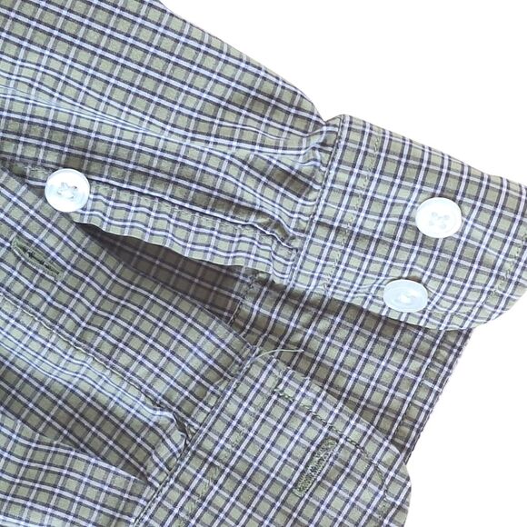 Tommy Hilfiger Button Up Men's Shirt Long Sleeve Olive Green 100% Cotton VTG XL - Picture 7 of 10